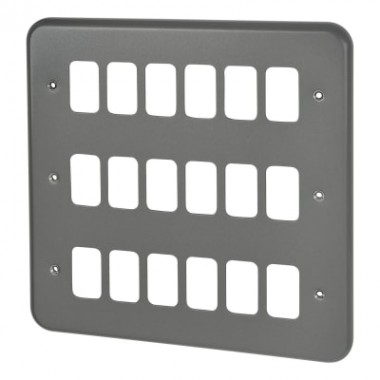 18 GANG SURFACE METALCLAD GRID PLATE