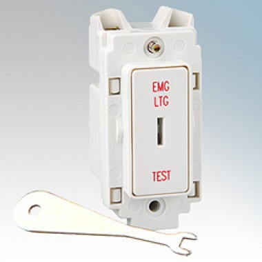 20A 1 WAY DP COMPLETE WITH KEY PRINTED EMERGENCY L