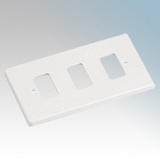 3 GANG FLUSH MOULDED GRID PLATE 3 GANG FLUSH MOULDED GRID PLATE