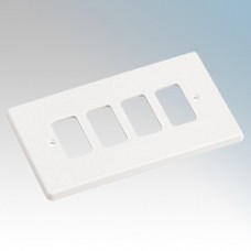 4 GANG FLUSH MOULDED GRID PLATE