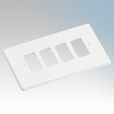 4 GANG FLUSH MOULDED GRID PLATE