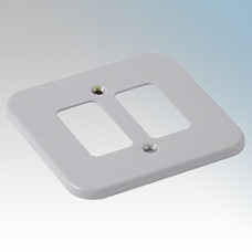 2 GANG SURFACE METALCLAD GRID PLATE 2 GANG SURFACE METALCLAD GRID PLATE