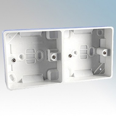 DUAL (1 x 2 GANG) 29mm SURFACE BOX