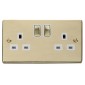 Click Deco Polished Brass Raised Plate White Insert