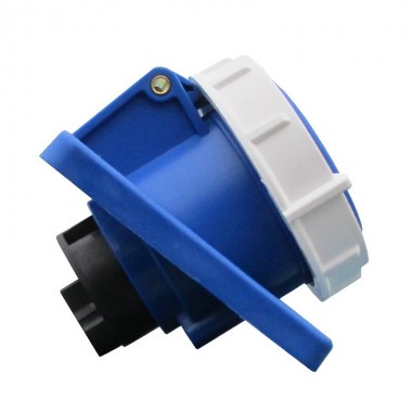 16a 2P+E 200-250v Angled Panel Socket. IP67