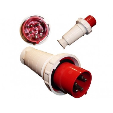 63a 3P+N+E 380-415v Plug 6H. IP67