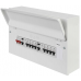 MK Sentry 10 Way Flexible Dual 100A RCD Metal Clad Consumer Unit with 8 x MCBs MK Sentry 10 Way Flexible Dual 100A RCD Metal Clad Consumer Unit with 8 x MCBs