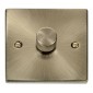 Click Deco Dimmers & Toggle Switches Antique Brass Raised Plate 