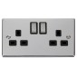 Click Deco Polished Chrome Black Inserts
