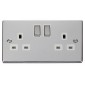 Click Deco Polished Chrome White Inserts