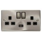 Click Deco Satin Chrome Raised Plate Black Insert