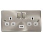 Click Deco Satin Chrome Raised Plate White Insert