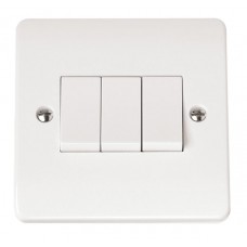 MODE 10AX 3 Gang 2 Way Plate Switch