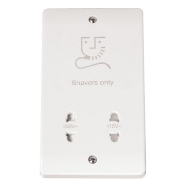 MODE Dual Voltage Shaver Socket Outlet - 115/230V