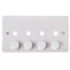MODE 4 Gang Double Dimmer Plate & Knobs MODE 4 Gang Double Dimmer Plate & Knobs
