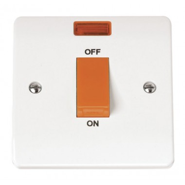 MODE 45A 1 Gang Single Cooker Switch With Neon