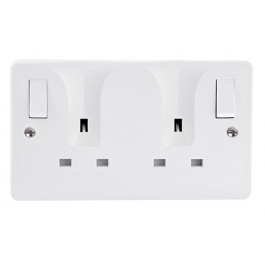 MODE 13A 2G DP O/B Switched Locating Plug Socket