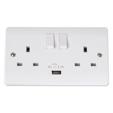 MODE 13A 2G Switched Socket With 2.1A USB Outlet MODE 13A 2G Switched Socket With 2.1A USB Outlet