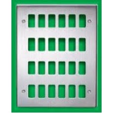 24 GANG FLUSH WHITE GRID PLATE 24 GANG FLUSH WHITE GRID PLATE